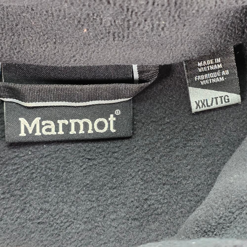 Marmot Jacket Mens XXL 2XL Black Fleece Full Zip Outdoor Pockets Long Sleeve - Picture 2 of 6